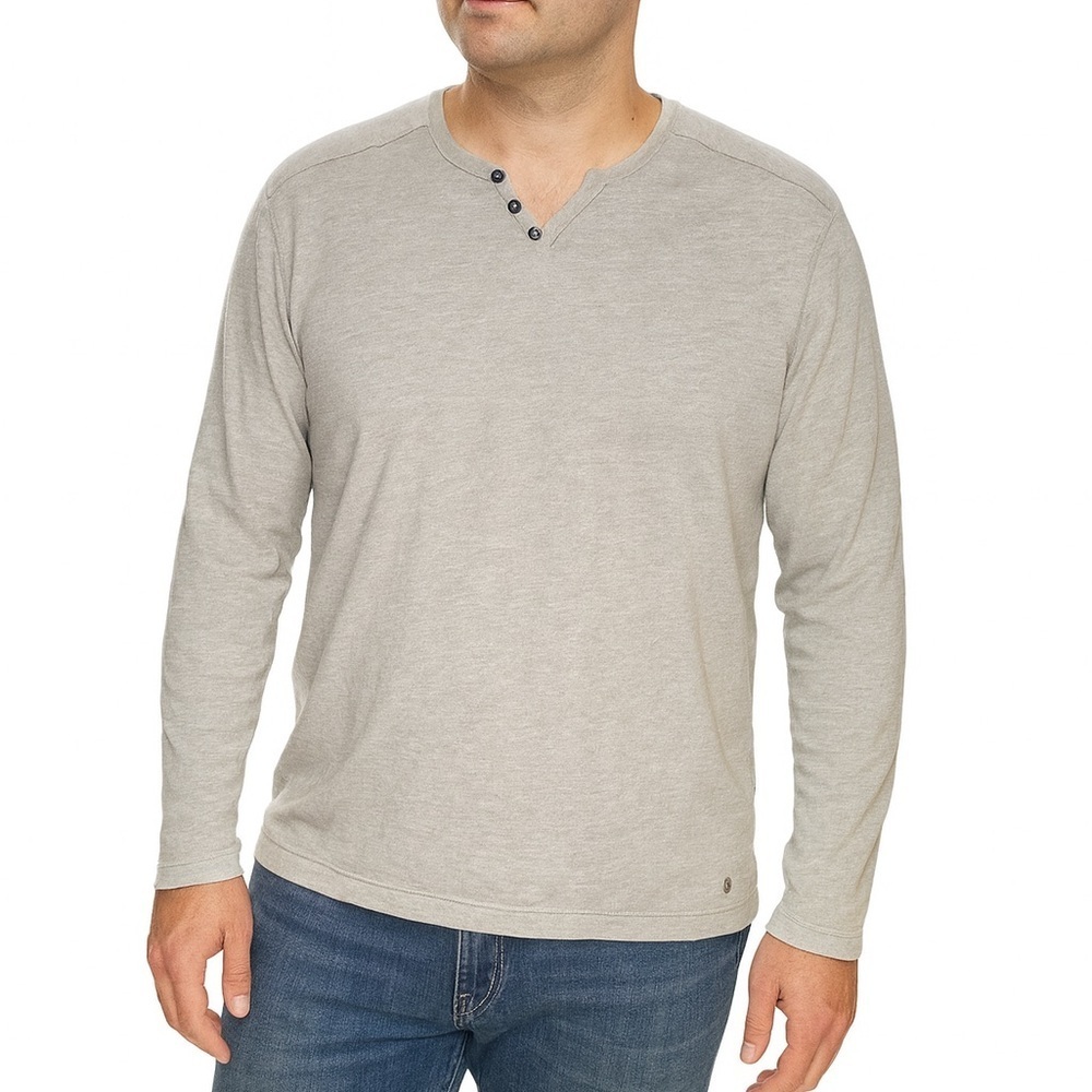 Buffalo David Bitton Gray Long Sleeve Henley